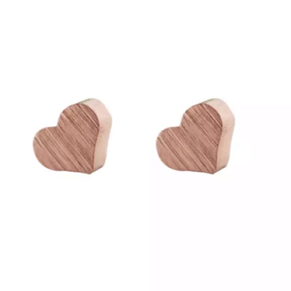 NEW๐๐TINY๐๐GOLDEN๐๐๐ROSE๐๐HEARTS๐๐STUDS - Picture 5 of 7